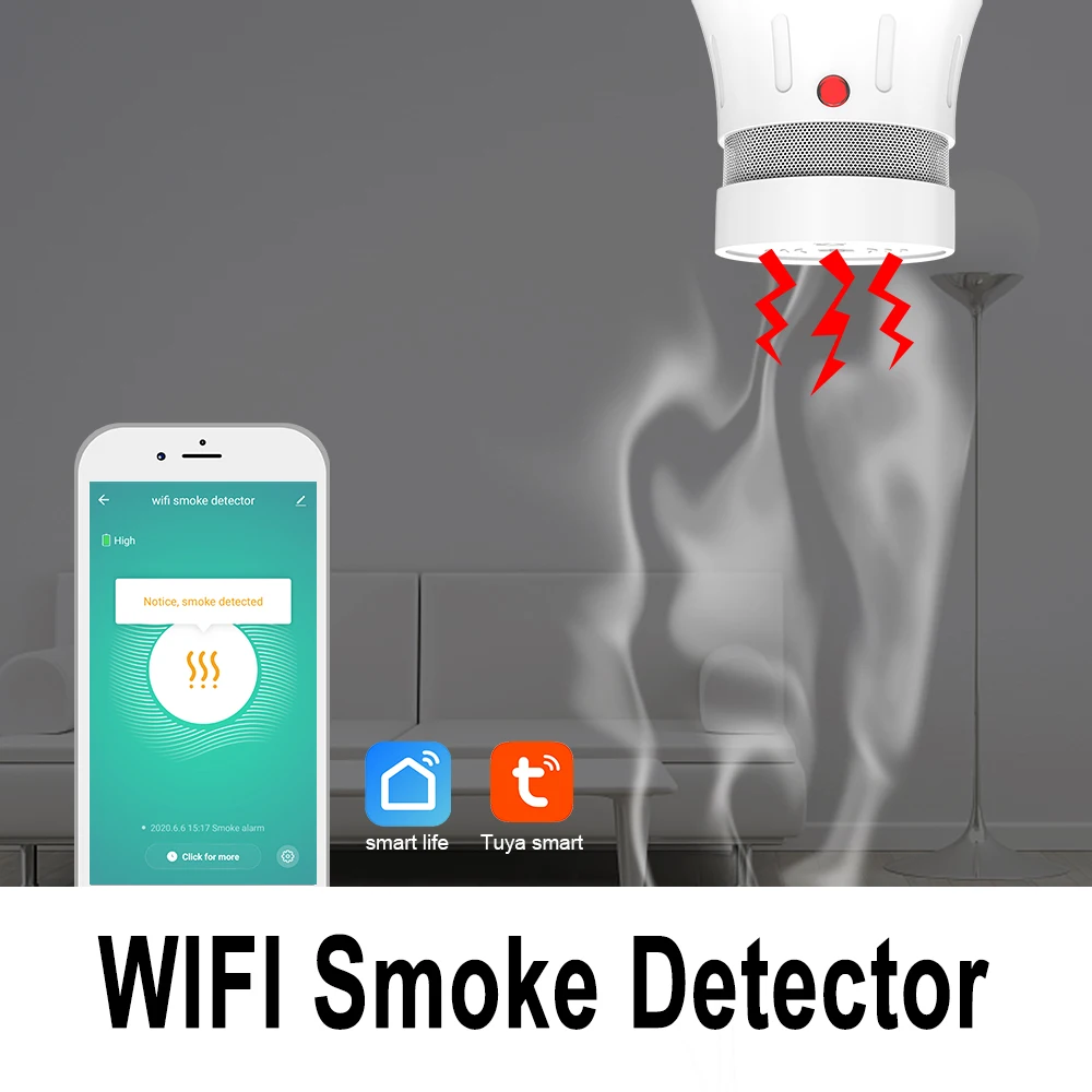 CPVan 10PCS Tuya APP Smoke Sensor WiFi Smoke Detector TUV CE Certified EN14604 Listed Fire Detector Over 3 Years Battery Life
CPVan 10PCS Tuya APP Smoke Sensor WiFi Smoke Detector TUV CE Certified EN14604 Listed Fire Detector Over 3 Years Battery Life