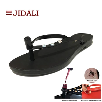 JIDALI Fashion Shoes Woman Sandals Non-toxic Nail Polish Or Mosquito Repellent Balm PVC Summer Flower Crystal Flip Flop
JIDALI Fashion Shoes Woman Sandals Non-toxic Nail Polish Or Mosquito Repellent Balm PVC Summer Flower Crystal Flip Flop