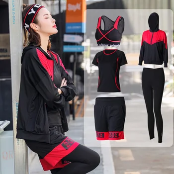 Plus Size Running 5 Pieces Women Yoga Set Female Sports Gym Fitness Clothes Workout Bra T-shirt Shorts Pants Leggings Sportswear 
Plus Size Running 5 Pieces Women Yoga Set Female Sports Gym Fitness Clothes Workout Bra T-shirt Shorts Pants Leggings Sportswear