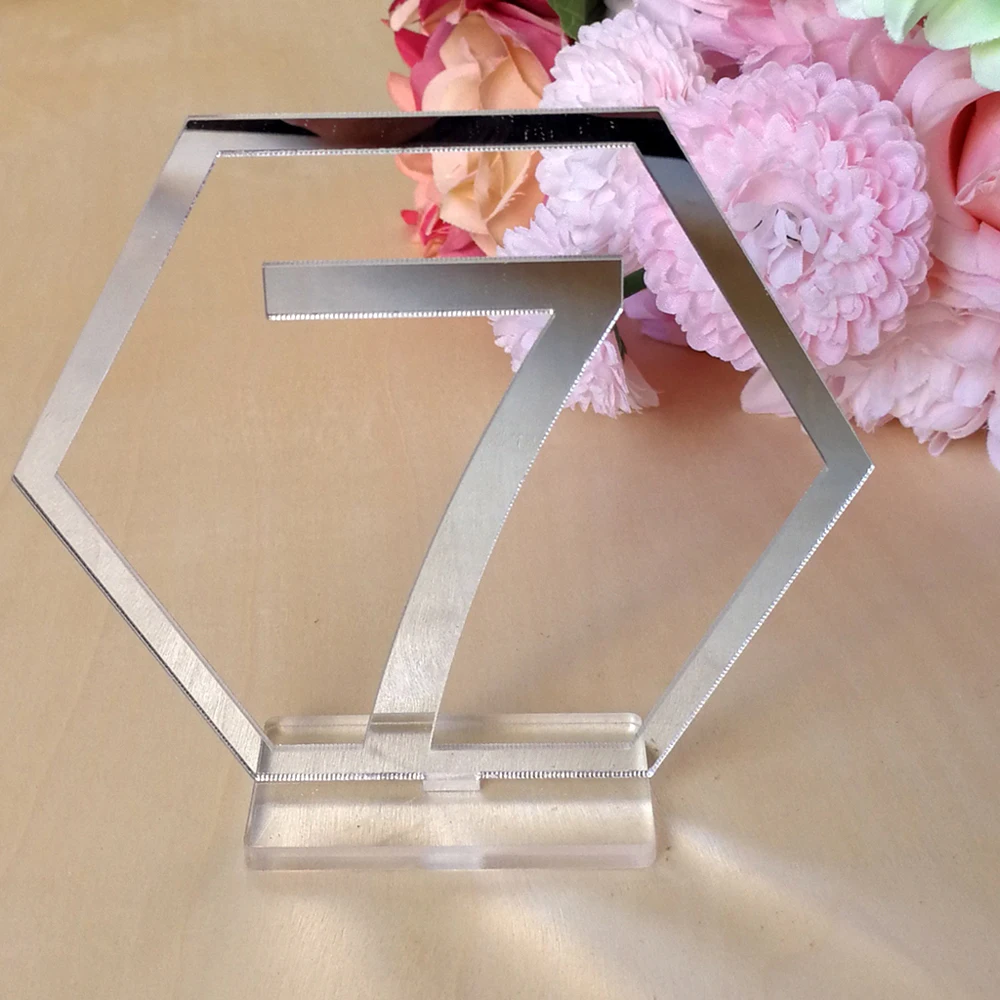FESTNIGHT Wedding Table Numbers 1-20 Signs Hexagon Table Numbers with Base Acrylic Table Numbers for Party Wedding Supplies
FESTNIGHT Wedding Table Numbers 1-20 Signs Hexagon Table Numbers with Base Acrylic Table Numbers for Party Wedding Supplies