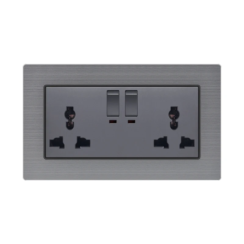 KAMANNI Switch With USB Socket Outlet Plug Charger Wall-Mounted Double Universal socket Stainless Steel Panel Electronic Socket
KAMANNI Switch With USB Socket Outlet Plug Charger Wall-Mounted Double Universal socket Stainless Steel Panel Electronic Socket