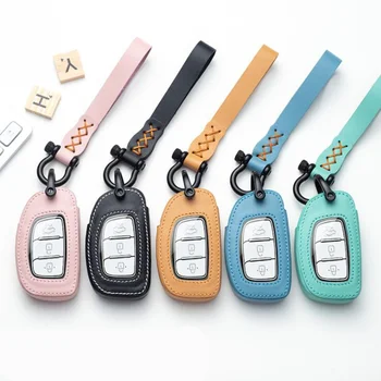 Genuine Leather Remote Car Key Case Cover For Hyundai I10I20I30 Tucson Creta IX20IX25IX35 Sonata Verna Solaris Santa Elantra
Genuine Leather Remote Car Key Case Cover For Hyundai I10I20I30 Tucson Creta IX20IX25IX35 Sonata Verna Solaris Santa Elantra