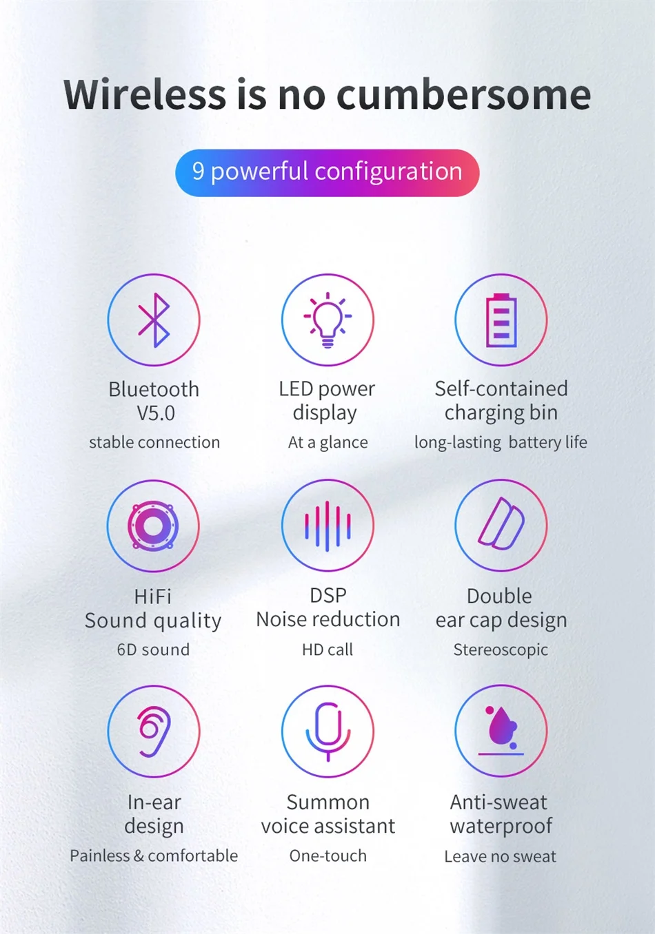Asli Xiaomi BASEUS W01 Tws Bluetooth 