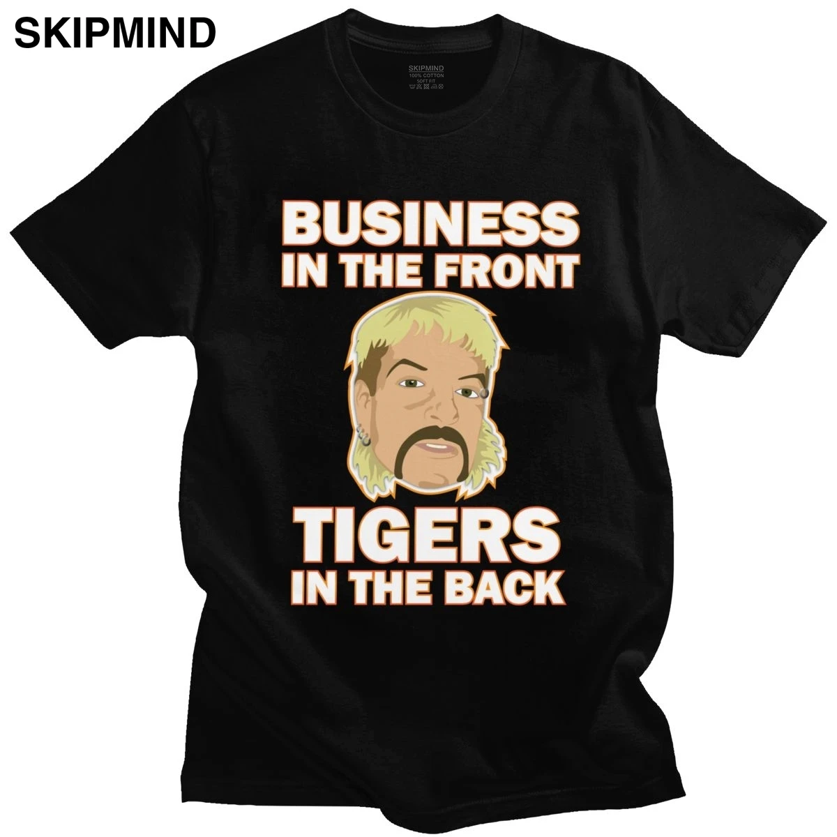 Забавная Мужская футболка Joe Exotic Tiger King мягкая хлопковая для отдыха с круглым