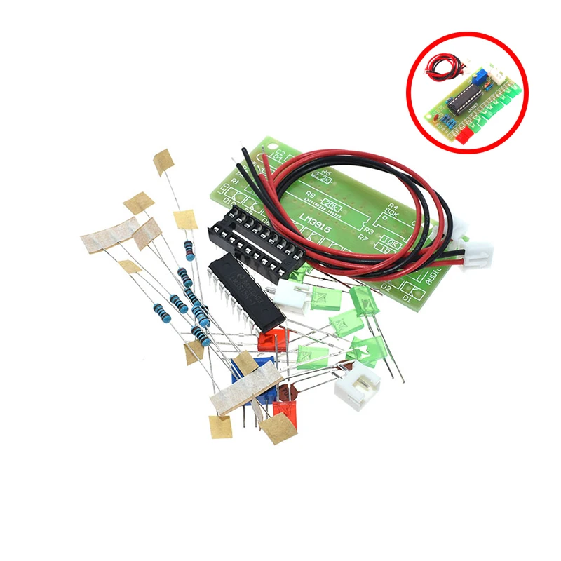 LM3915 10 LED Sound Audio Spectrum Analyzer Level Indicator Kit DIY Electoronics Soldering Practice Set
LM3915 10 LED Sound Audio Spectrum Analyzer Level Indicator Kit DIY Electoronics Soldering Practice Set