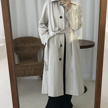 Hzirip New Fashion OL Overcoat 2020 Spring Autumn Loose Single Breasted Classic Long Trench Coat with Belt Female Windbreaker
Hzirip New Fashion OL Overcoat 2020 Spring Autumn Loose Single Breasted Classic Long Trench Coat with Belt Female Windbreaker