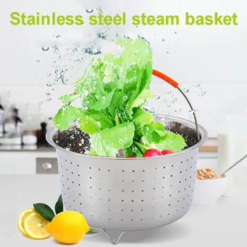 304 Stainless Steel Rice Cooking Steam Basket Pressure Cooker Anti-scald Steamer Multi-Function Fruit Cleaning Basket BDF
304 Stainless Steel Rice Cooking Steam Basket Pressure Cooker Anti-scald Steamer Multi-Function Fruit Cleaning Basket BDF