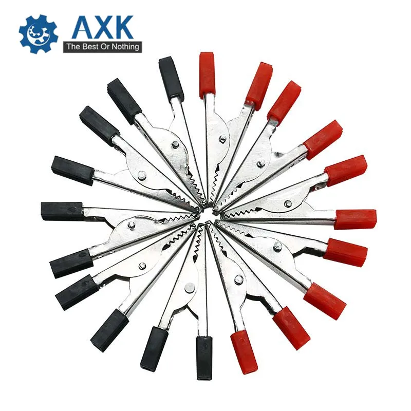10pcs/lot Insulated Crocodile Clips Plastic Handle Cable Lead Testing Metal Alligator Clips Clamps 49mm DT287
10pcs/lot Insulated Crocodile Clips Plastic Handle Cable Lead Testing Metal Alligator Clips Clamps 49mm DT287
