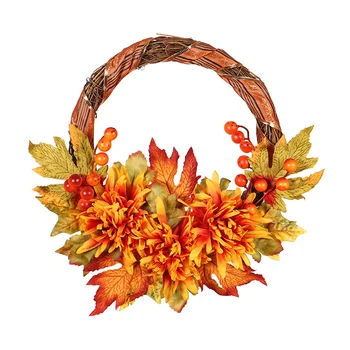 Artificial Maples Chrysanthemum Wreath Front Door Wreath Wall-Mounted Autumn Wreath for Indoor/Outdoor Decorations JS22
Artificial Maples Chrysanthemum Wreath Front Door Wreath Wall-Mounted Autumn Wreath for Indoor/Outdoor Decorations JS22
