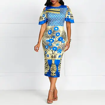 Shiny Pattern Print Bodycon Party Dress Women Off Shoulder Elegant Cocktail Dresses African Ethnic Ruffle Sexy Robe 
Shiny Pattern Print Bodycon Party Dress Women Off Shoulder Elegant Cocktail Dresses African Ethnic Ruffle Sexy Robe