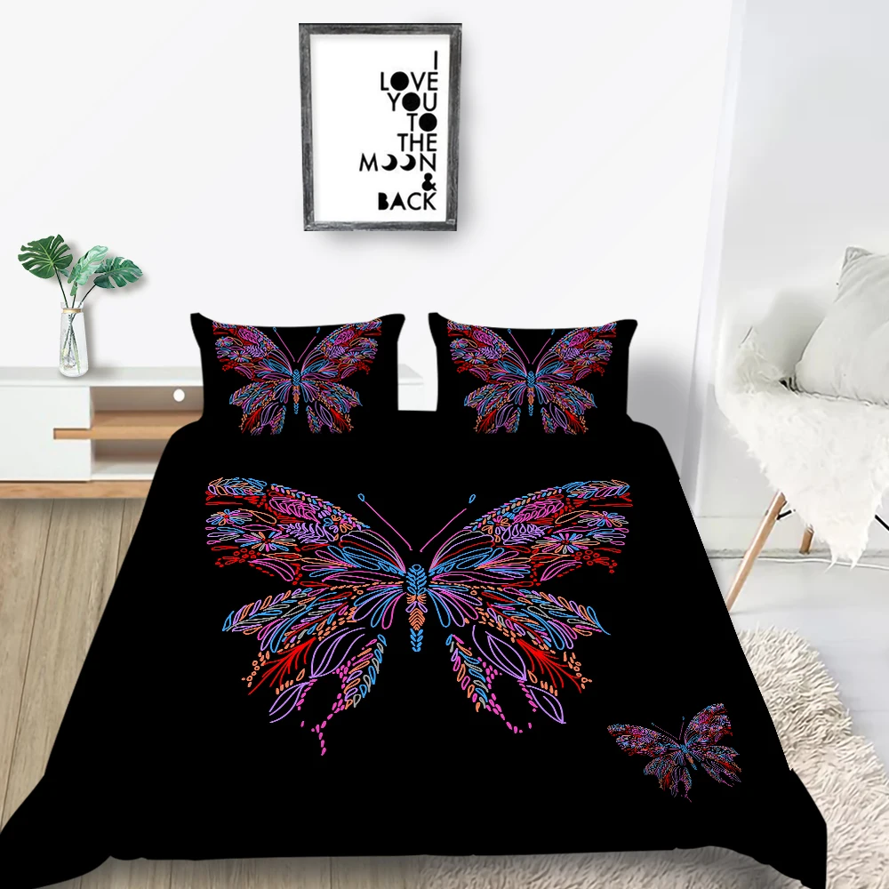 Line butterfly Bedding Set King Creative 3D Artistic Duvet Cover Black Queen Twin Full Single Double Unique Design Bed Set
Line butterfly Bedding Set King Creative 3D Artistic Duvet Cover Black Queen Twin Full Single Double Unique Design Bed Set