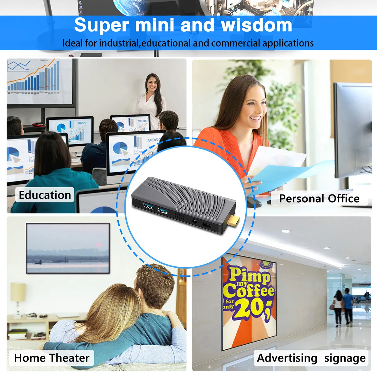 Win10 Мини ПК палка компьютер с четырехъядерным процессором HDMI + USB порт и 2,4G/5G Wi-Fi
Win10 Мини ПК палка компьютер с четырехъядерным процессором HDMI + USB порт и 2,4G/5G Wi-Fi