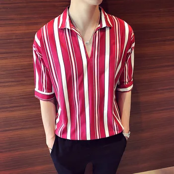 Shirts Men 2020 Summer Half Sleeve Comfortable High Quality Mens Daily Leisure Slim Fit Simple All Match Striped Shirt
Shirts Men 2020 Summer Half Sleeve Comfortable High Quality Mens Daily Leisure Slim Fit Simple All Match Striped Shirt