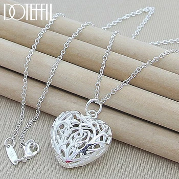 DOTEFFIL 925 Sterling Silver Hollow Love Heart Ball 18 Inch Chain Pendant Necklace For Women Wedding Engagement Party Jewelry
DOTEFFIL 925 Sterling Silver Hollow Love Heart Ball 18 Inch Chain Pendant Necklace For Women Wedding Engagement Party Jewelry