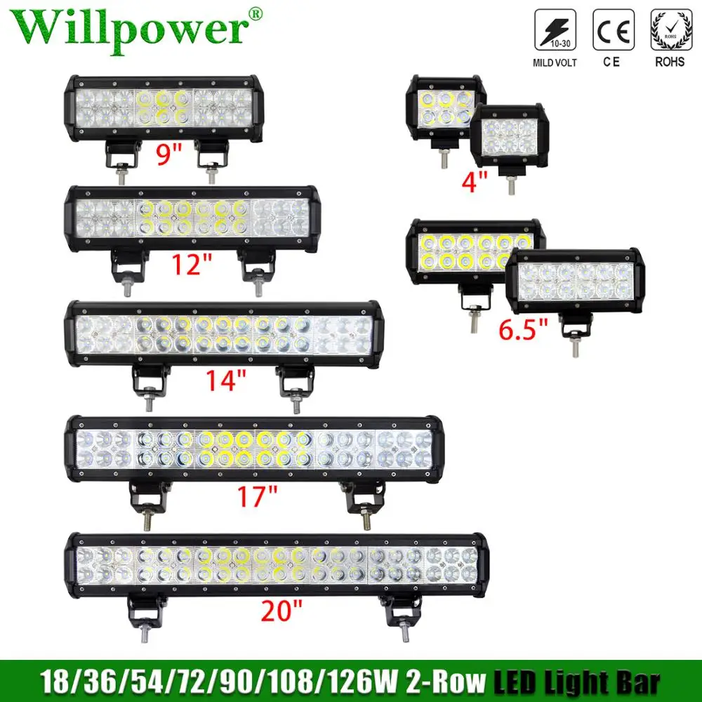 Offroad Car 4" 6.5" 9" 12" 14" 17" 20" LED Work Light Bar Spotlights For Jeep JK UTV ATV Tractor Mower SUV 4x4 Truck LED Pods
Offroad Car 4" 6.5" 9" 12" 14" 17" 20" LED Work Light Bar Spotlights For Jeep JK UTV ATV Tractor Mower SUV 4x4 Truck LED Pods