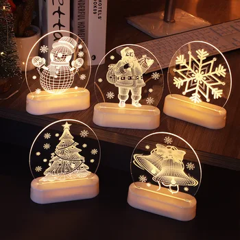 3d Christmas Tree Lights Led Room Decoration Snowman Bell Acrylic Ornament Night Light Ornaments Lamps Decoration For Home
3d Christmas Tree Lights Led Room Decoration Snowman Bell Acrylic Ornament Night Light Ornaments Lamps Decoration For Home