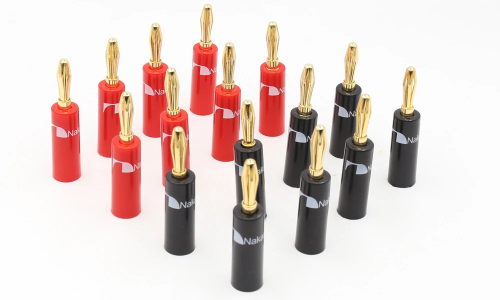 16pieces Banana connector Nakamichi 24k gold plated 4mm Banana Plug hifi Speaker cable Connector
16pieces Banana connector Nakamichi 24k gold plated 4mm Banana Plug hifi Speaker cable Connector