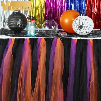 Halloween Black Orange Purple Tulle Tutu Table Skirt Home Textile for Event Party Baby Shower Decoration party table skirt
Halloween Black Orange Purple Tulle Tutu Table Skirt Home Textile for Event Party Baby Shower Decoration party table skirt