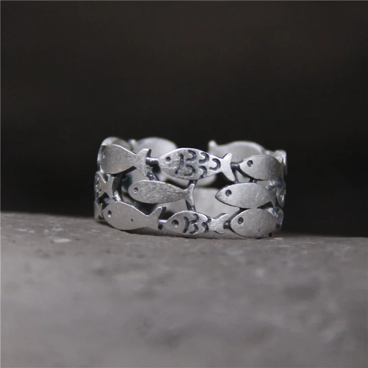 Vatican Silver S990 Pure Silver Retro Wide Face Small Fish Ring Thai Silver Fine Silver Fish Rings Women's-
Vatican Silver S990 Pure Silver Retro Wide Face Small Fish Ring Thai Silver Fine Silver Fish Rings Women's-