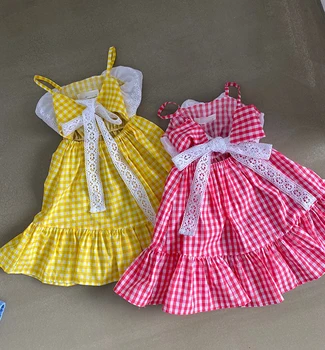 Owligbaby 2020 Spring Girls Dress Cotton Strap Plaid Lace Children Clothes Dress Wholesale
Owligbaby 2020 Spring Girls Dress Cotton Strap Plaid Lace Children Clothes Dress Wholesale