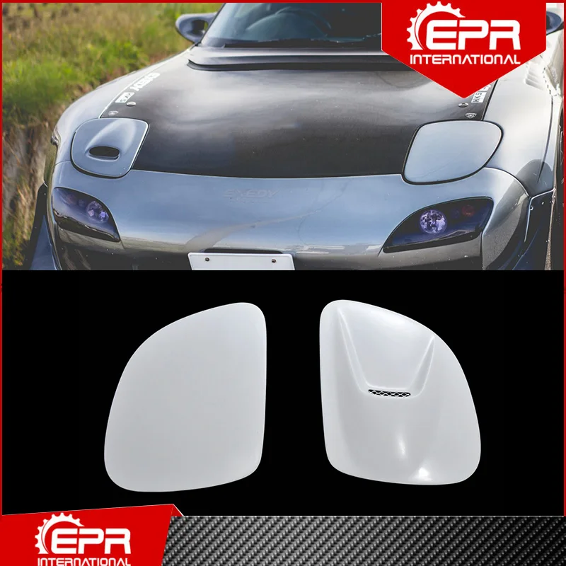For RX7 FD3S NACA Glass Fiber Vented Headlight Covers 2pcs Trim RX7 Racing Part Body Kit FD3S FRP Vents Air Duct 
For RX7 FD3S NACA Glass Fiber Vented Headlight Covers 2pcs Trim RX7 Racing Part Body Kit FD3S FRP Vents Air Duct