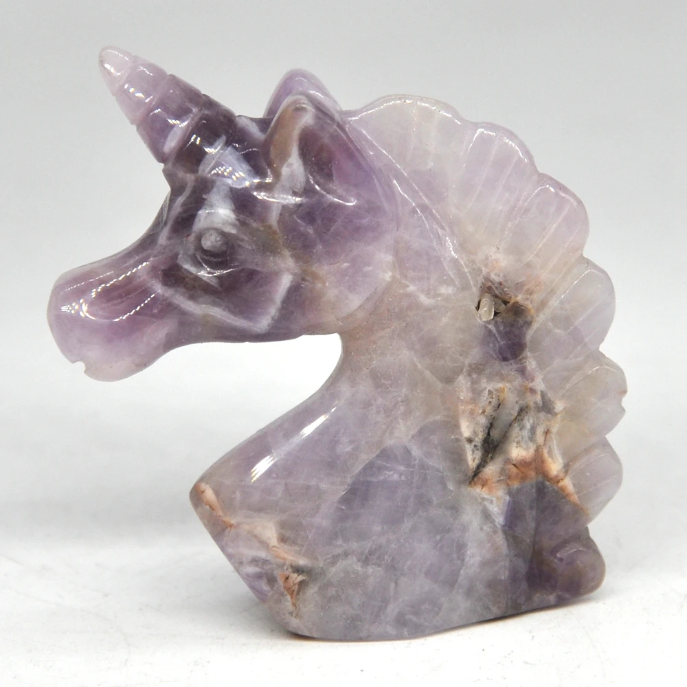 2" Unicorn Statue Natural Stone Amethyst Carved Home Decoration Healing Crystal Reiki Figurine Spiritual Gemstone Omament Gift
2" Unicorn Statue Natural Stone Amethyst Carved Home Decoration Healing Crystal Reiki Figurine Spiritual Gemstone Omament Gift