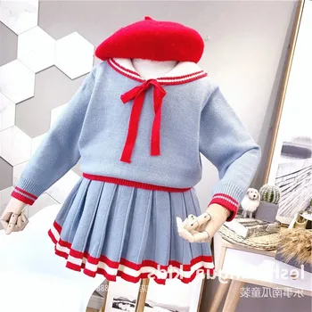 2PCS WLG girls clothing set kids knitted long sleeve sweater and ruffle skirt set baby girl autumn casual clothes
2PCS WLG girls clothing set kids knitted long sleeve sweater and ruffle skirt set baby girl autumn casual clothes