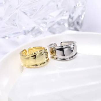 Exaggerating Style Wide Ring S925 Pure Silver Glossy Single Rings for Women and Girls Wide Band Bague Gold Plated C133
Exaggerating Style Wide Ring S925 Pure Silver Glossy Single Rings for Women and Girls Wide Band Bague Gold Plated C133
