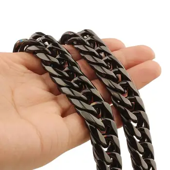 Heavy 16mm Stainless Steel Black Color Double Curb Cuban Chain Gift Mens Necklace/Bracelet Choose Hip-hop Jewelry 7-40" Optional
Heavy 16mm Stainless Steel Black Color Double Curb Cuban Chain Gift Mens Necklace/Bracelet Choose Hip-hop Jewelry 7-40" Optional