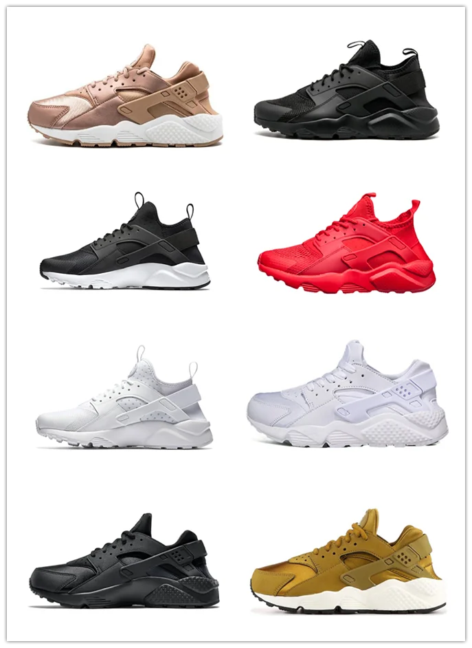 

2019 Huarache 4.0 1.0 Classic Triple White Black Red Running Shoes For Men Women Huaraches Sport Trainers Sneakers 4-11