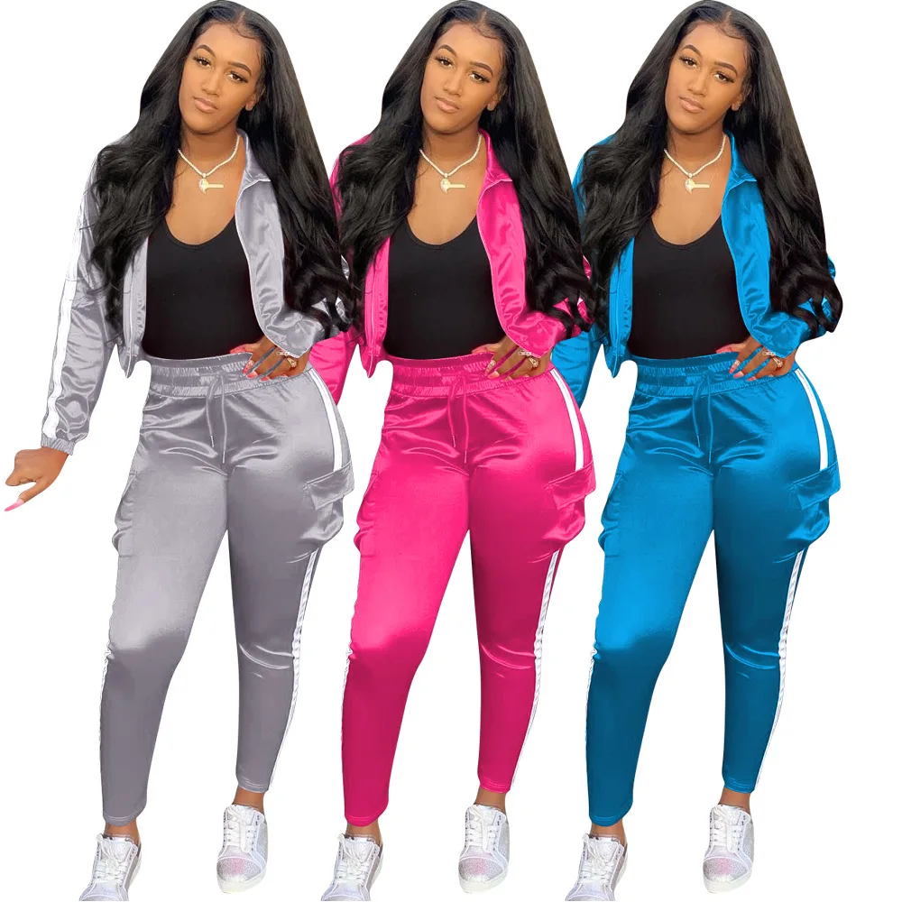 2020 Autumn Women Solid-color Patchwork Suit Sports Casual Fluorescent Color Two Piece Set European And American Clothing
2020 Autumn Women Solid-color Patchwork Suit Sports Casual Fluorescent Color Two Piece Set European And American Clothing