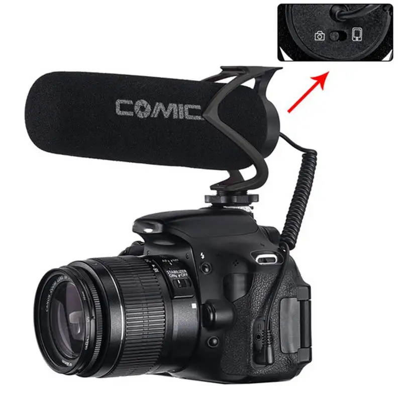 Comica Cvm-V30 Lite Microphone with Super-Cardioid Polar Pattern Cold-Shoe Design Condenser Mic for Smartphone Camera Black
Comica Cvm-V30 Lite Microphone with Super-Cardioid Polar Pattern Cold-Shoe Design Condenser Mic for Smartphone Camera Black