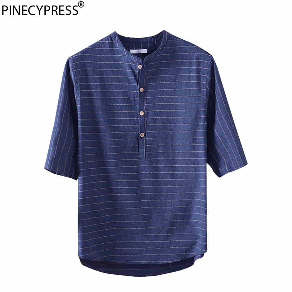 55% Linen 45% Cotton Breathable Anti-static Soft Dry Fast Men T Shirt Casual Striped Flax Cool Linum Half Sleeve Man T-shirt
55% Linen 45% Cotton Breathable Anti-static Soft Dry Fast Men T Shirt Casual Striped Flax Cool Linum Half Sleeve Man T-shirt