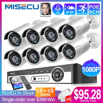 MISECU H.265 8CH 1080P HDMI POE NVR Kit CCTV Security System 2.0MP IR Outdoor Audio Record IP Camera P2P Video Surveillance Set 
MISECU H.265 8CH 1080P HDMI POE NVR Kit CCTV Security System 2.0MP IR Outdoor Audio Record IP Camera P2P Video Surveillance Set