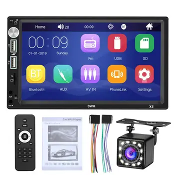 Double Din Car Stereo MP5 Player 7 Inch Dual USB with Rear-View Camera FM Radio Receiver Bluetooth Car Audio 2 Din Autoradio
Double Din Car Stereo MP5 Player 7 Inch Dual USB with Rear-View Camera FM Radio Receiver Bluetooth Car Audio 2 Din Autoradio