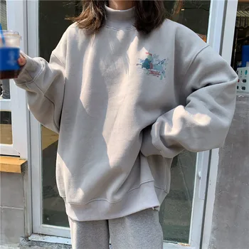 Letter Print Plus Velvet Turtleneck Women Sweatshirt Bat Sleeve Oversized Losse Ladies Pullovers 2020 Autumn Female Sweet Tops
Letter Print Plus Velvet Turtleneck Women Sweatshirt Bat Sleeve Oversized Losse Ladies Pullovers 2020 Autumn Female Sweet Tops