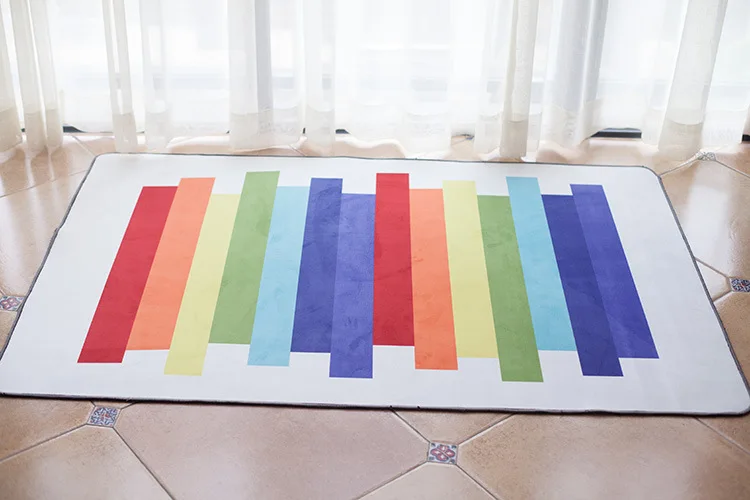 Baby Play Mat Crawling Children's Room Decoration Carpet Rug Striped Learning For Children Game Pad Photography Props | Мать и