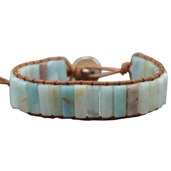 New Bohemia Bracelet Single Vintage Leather Wrap Bracelet Semi Precious Stone Beaded Cuff Bracelet Brown
New Bohemia Bracelet Single Vintage Leather Wrap Bracelet Semi Precious Stone Beaded Cuff Bracelet Brown