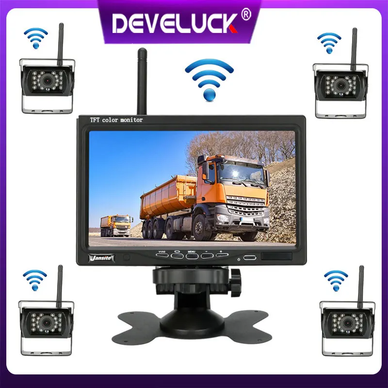 7" Car Monitor Truck Rear Parking Camera Kit Wireless 12V-24V Monitor for RV Bus Minivan Camper van Reverse Image Night vision
7" Car Monitor Truck Rear Parking Camera Kit Wireless 12V-24V Monitor for RV Bus Minivan Camper van Reverse Image Night vision