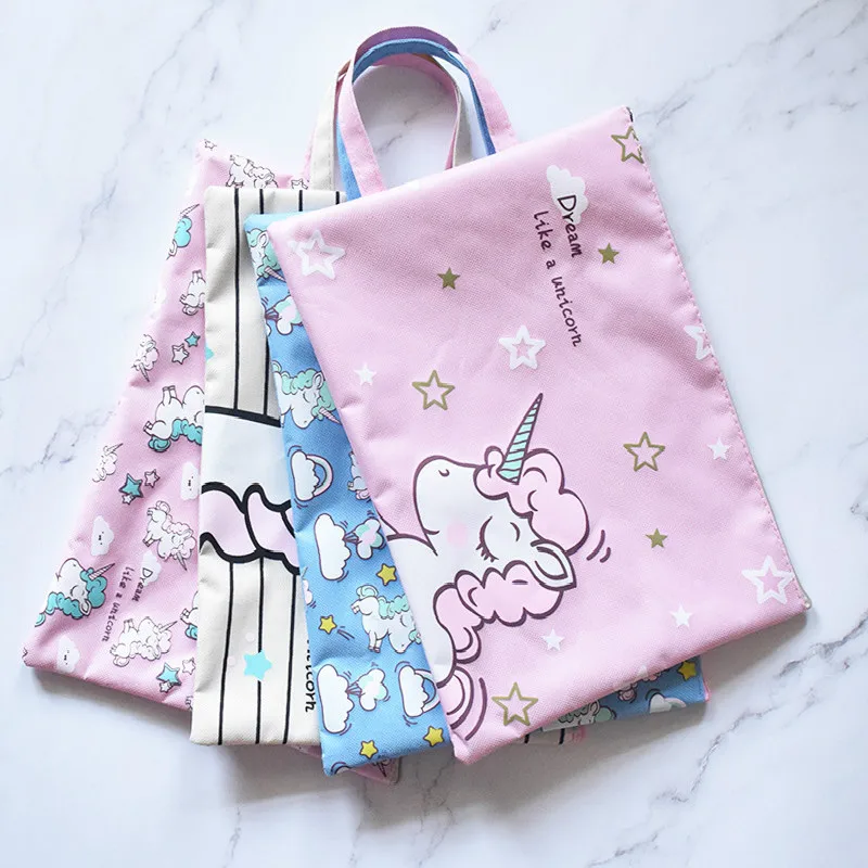 Fashion creative unicorn A4 file folder bag zipper Oxford Bra bag student bag stationery student stationery file storage bag
Fashion creative unicorn A4 file folder bag zipper Oxford Bra bag student bag stationery student stationery file storage bag