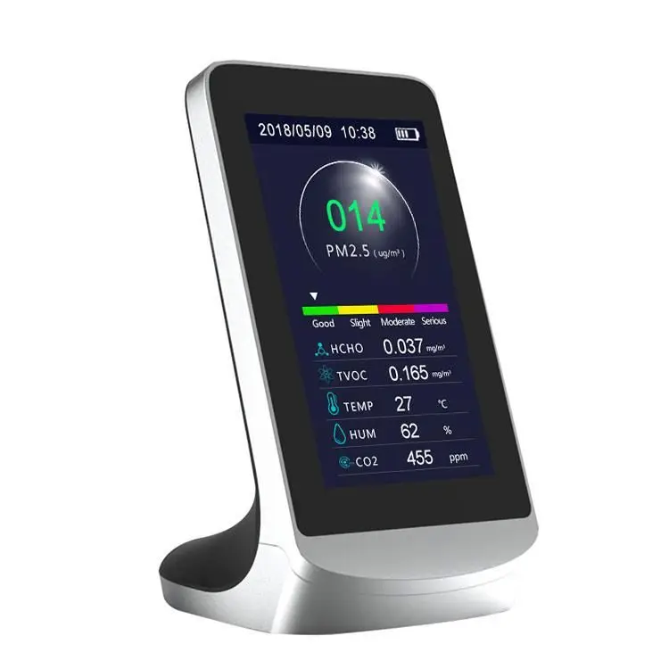 High sensitivity Smart Air Quality Detector PM2.5 temperature gas monitor Formaldehyde Laser sensor co2 meter monitor
High sensitivity Smart Air Quality Detector PM2.5 temperature gas monitor Formaldehyde Laser sensor co2 meter monitor