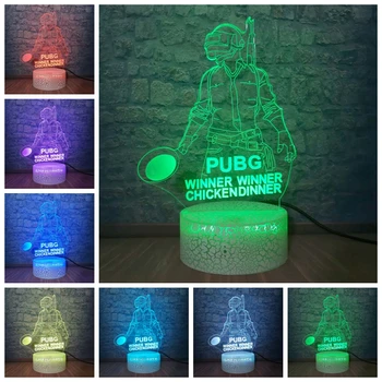 Battle Royale Game 3D Lamp PUBG Winner Winner Chicken Dinner FPS Game LED Multicolor Nightlight Cool new wold Teen Creative Gift
Battle Royale Game 3D Lamp PUBG Winner Winner Chicken Dinner FPS Game LED Multicolor Nightlight Cool new wold Teen Creative Gift
