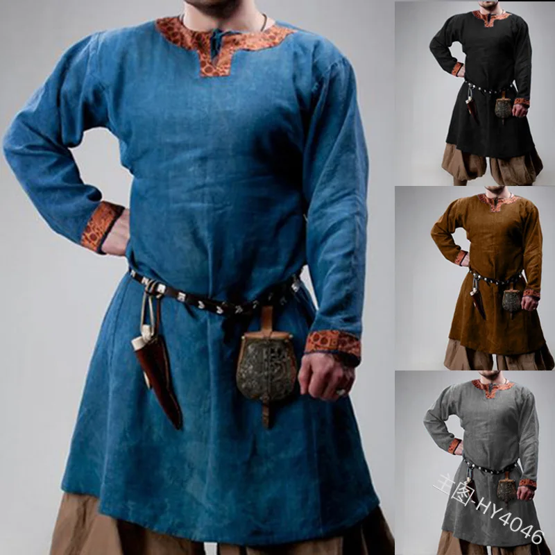 Halloween Men Medieval Knight Stage Robes Warrior Cosplay Costume Viking Pirate Saxon TShirt Tunic Norman Chevalier Braid Blouse
Halloween Men Medieval Knight Stage Robes Warrior Cosplay Costume Viking Pirate Saxon TShirt Tunic Norman Chevalier Braid Blouse