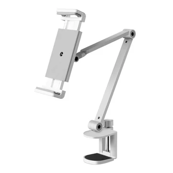 Aluminum Alloy phone Holder Stand Clip-on Long Arms Tablet Mount Bracket for Desk Bed Compatible with 4-13inch Cellphone Tablets
Aluminum Alloy phone Holder Stand Clip-on Long Arms Tablet Mount Bracket for Desk Bed Compatible with 4-13inch Cellphone Tablets
