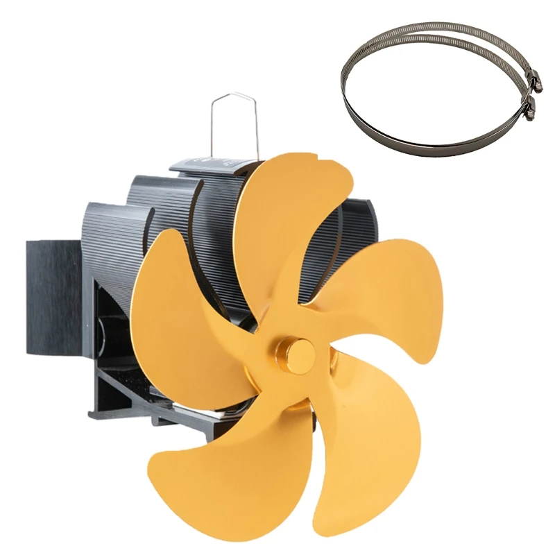 Auto-sensing Wood Log Burning Stove with Thermometer 5-Blade Heat Powered Wood Stove Fan Small Black Bronze Gold Silver
Auto-sensing Wood Log Burning Stove with Thermometer 5-Blade Heat Powered Wood Stove Fan Small Black Bronze Gold Silver