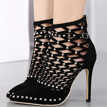 2019 Gladiator Sandals Summer Spring Pointed Toe Rivets Studded Cut Out Caged Ankle Boots Stiletto Heel Women Shoes
2019 Gladiator Sandals Summer Spring Pointed Toe Rivets Studded Cut Out Caged Ankle Boots Stiletto Heel Women Shoes