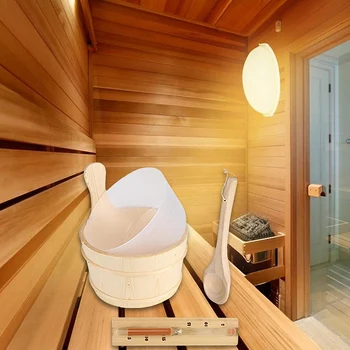 4Pc Sauna Room Accessories Wooden Barrel Equipment Sauna Room Barrel with Wooden Spoon Lined with Hourglass Timer
4Pc Sauna Room Accessories Wooden Barrel Equipment Sauna Room Barrel with Wooden Spoon Lined with Hourglass Timer