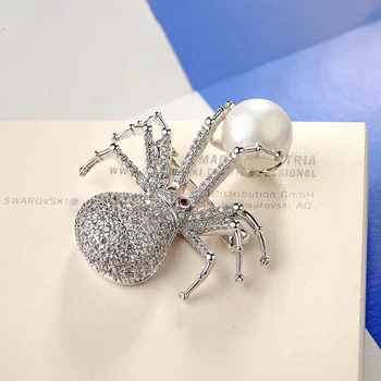 FARLENA Jewelry spider Brooch Pins Inlay with Cubic Zirconia Fashion Simulated Pearl Brooches for Women 
FARLENA Jewelry spider Brooch Pins Inlay with Cubic Zirconia Fashion Simulated Pearl Brooches for Women