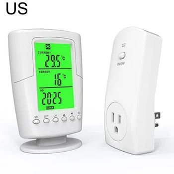Smart Programmable Wireless Thermostat Socket Remote Temperature Controller EU / UK / US Plug Remote Control Thermostat
Smart Programmable Wireless Thermostat Socket Remote Temperature Controller EU / UK / US Plug Remote Control Thermostat