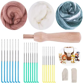LMDZ Wool Roving, 3 Colors Needle Felting Wool (30g/Colors), Needle Felting Tool with 21PCS Felting Needles, Needle Felting Foam
LMDZ Wool Roving, 3 Colors Needle Felting Wool (30g/Colors), Needle Felting Tool with 21PCS Felting Needles, Needle Felting Foam